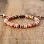 Pulsera de la confraternidad con piedras de amazonita, cuarzo o jaspe