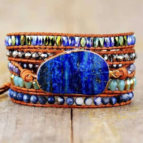 Pulsera del desarrollo de los niveles de expresión con lapislázuli y sodalita