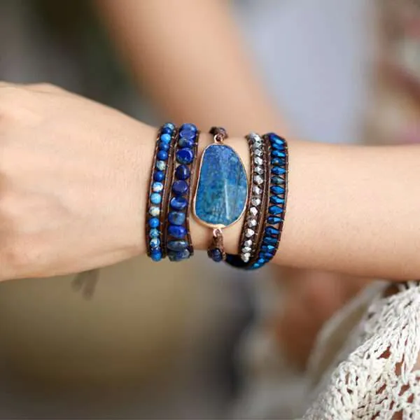 Pulsera unisex del incremento de la capacidad física con lapislázuli