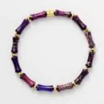 Conjunto de pulseras con piedras medicinales de la protección con Hamsa