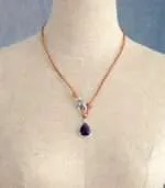 Gargantilla boho del aumento de la motivación con piedra de amatista