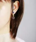 Pendientes bohemios chapados en oro con mezcla de piedras naturales