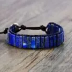 Pulsera bohemia de la mente clara con lapislázuli o sodalita y jaspe