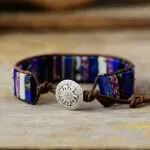 Pulsera bohemia de la mente clara con lapislázuli o sodalita y jaspe