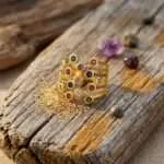 Anillo original de las estrellas fugaces y los sueños cumplidos con circonita