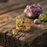 Anillo original de las estrellas fugaces y los sueños cumplidos con circonita