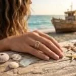 Anillo original de las estrellas fugaces y los sueños cumplidos con circonita