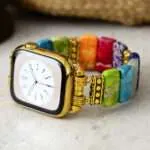 Correa Apple Watch elástica de los 7 Chakras con piedras naturales