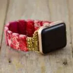 Correa Apple Watch elástica bohemia con piedras de jaspe de colores