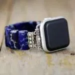 Correa Apple Watch elástica bohemia con piedras de jaspe de colores