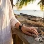 Correa Apple Watch elástica y étnica con Ágata Negra o Ágata de la India