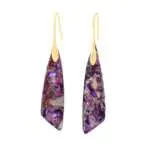 Pendientes boho del feliz enraizamiento con piedras de jaspe