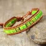 Pulsera de la buena suerte y la calma interior de turquesa o lapislázuli