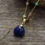 Colgante reconstituyente con piedras de cuarzo rosa, lapislázuli o aventurina