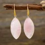 Pendientes ovalados bohemios de las 5 gemas naturales magistrales