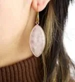 Pendientes ovalados bohemios de las 5 gemas naturales magistrales