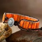 Pulsera boho del aura de las plantas con piedras naturales de jaspe