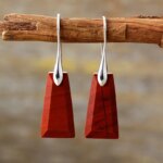 Pendientes bohemios de las 5 gemas naturales del equilibrio energético