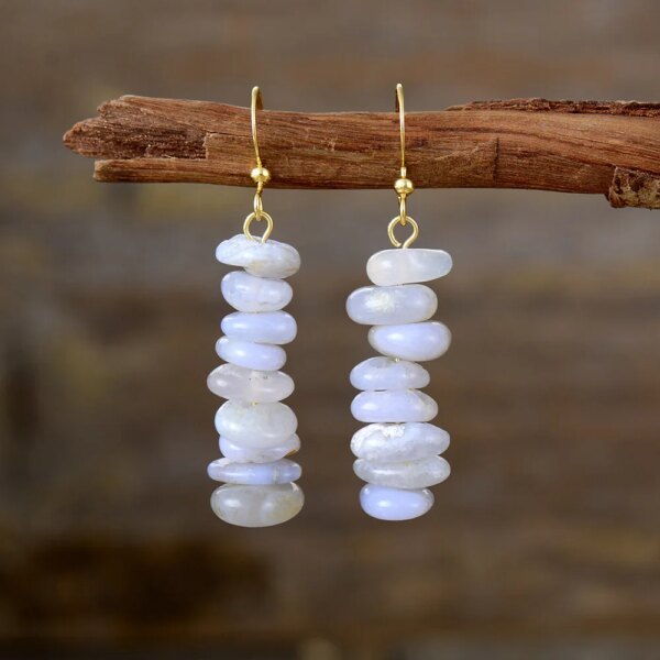 Pendientes originales de mis piedras perdidas con jade, lapislázuli o ágata