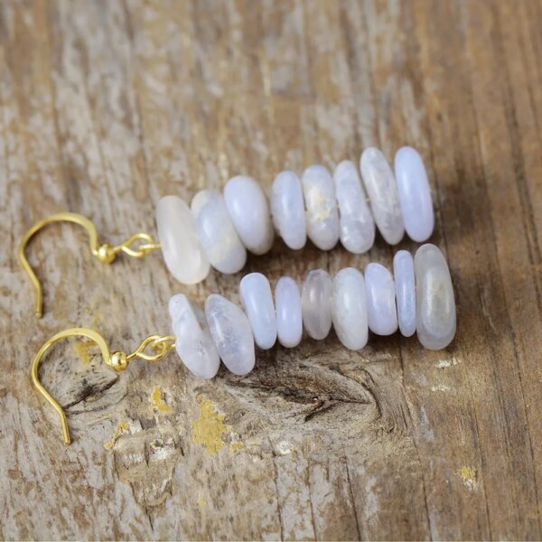 Pendientes originales de mis piedras perdidas con jade, lapislázuli o ágata