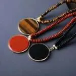 Collar del alcance de mi propósito con lapislázuli, jaspe, ojo de tigre, ónix negro o jaspe rojo