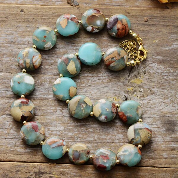 Pulsera espiritual de la expansión de la fuerza con piedras de jaspe