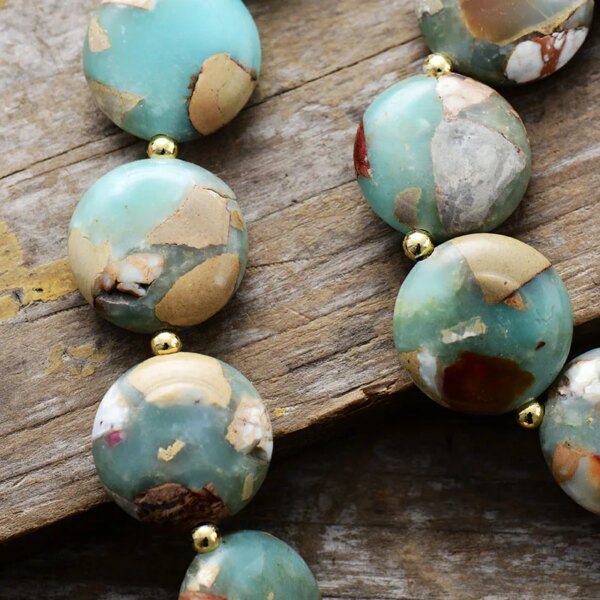 Pulsera espiritual de la expansión de la fuerza con piedras de jaspe
