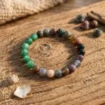 Conjunto Japa Mala 108 cuentas con aventurina y ágata de la India