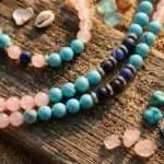 Conjunto Japa Mala 108 cuentas con cuarzo rosa, turquesa y sodalita