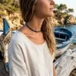 Gargantillas Bohemias con Bolitas de Piedra Natural