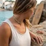 Gargantillas Bohemias con Bolitas de Piedra Natural