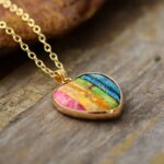 Colgante en forma de corazón del bienestar de los 7 chakras