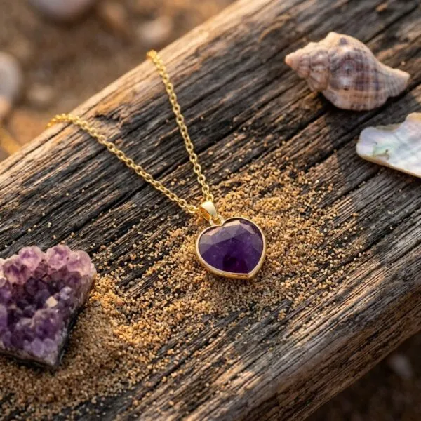 Collar del Amor Fructífero — Corazón de Piedra Natural