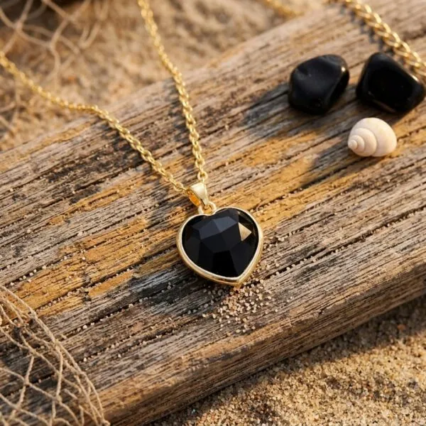 Collar del Amor Fructífero — Corazón de Piedra Natural