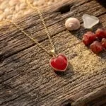 Collar del Amor Fructífero — Corazón de Piedra Natural