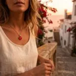 Collar del Amor Fructífero — Corazón de Piedra Natural
