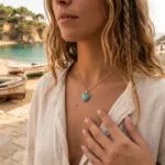 Collar del Amor Fructífero — Corazón de Piedra Natural