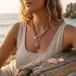 Collar del camino fundamental con piedras semipreciosas