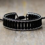 Pulsera del buen funcionamiento digestivo con aventurina, ónix negro o jade