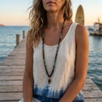 Conjunto Japa Mala 108 cuentas con Ojo de Tigre, Ónix y Turquesa Africana