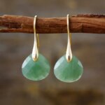 Pendientes de la clara percepción con 4 piedras naturales facetadas