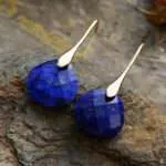 Pendientes de la clara percepción con 6 piedras naturales facetadas