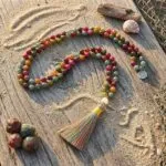 Collar Japa Mala 108 cuentas de meditación con ágata de colores
