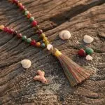 Collar Japa Mala 108 cuentas de meditación con ágata de colores