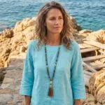 Collar Japa Mala 108 cuentas de meditación con ágata de colores