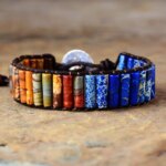 Pulsera étnica "África Viva" de estilo tribal con piedras de jaspe