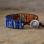 Pulsera étnica "África Viva" de estilo tribal con piedras de jaspe