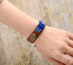 Pulsera étnica "África Viva" de estilo tribal con piedras de jaspe