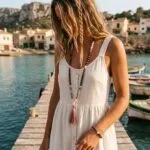 Conjunto Japa Mala 108 con ojo de tigre, aguamarina, cuarzo rosa y rodonita
