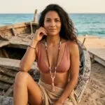 Conjunto Japa Mala 108 con ojo de tigre, aguamarina, cuarzo rosa y rodonita